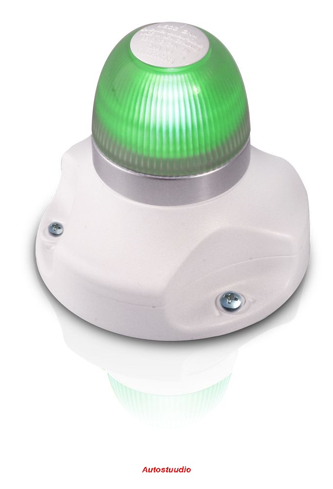 Tüürpoordi tuli LED roheline, valge korpus